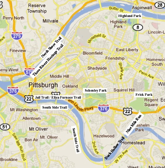 34 Map Of Oakland Pittsburgh Maps Database Source
