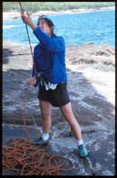 Julie belaying